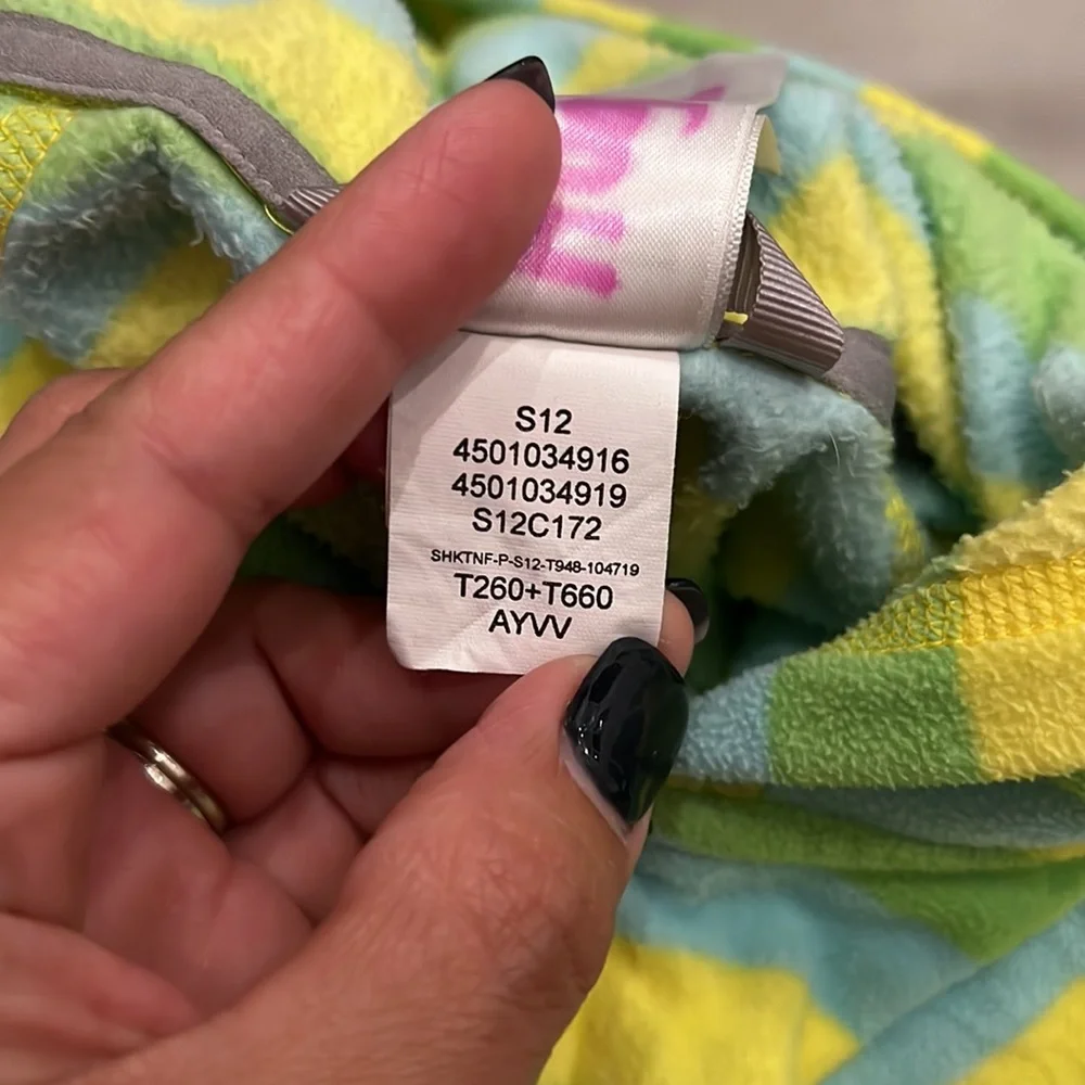 The North Face Girls Striped Glacier Full Zip Hoodie Size‎ Large (14/16)